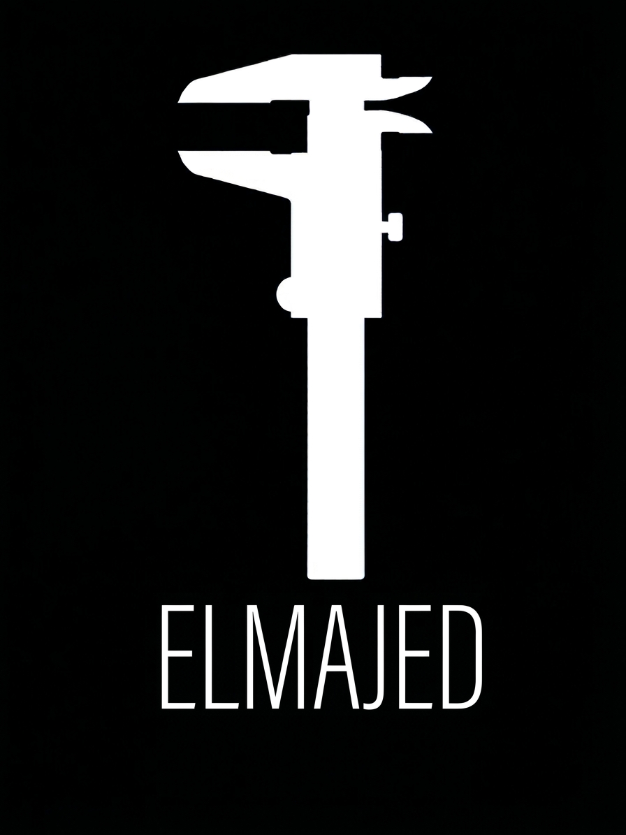 Elmajed: a vernier caliper logo